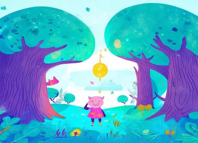 儿童故事插画简约、儿童故事插画优秀作品图片