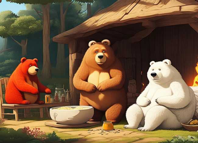 故事《三只熊》，故事《三只熊》绘本图片无文字