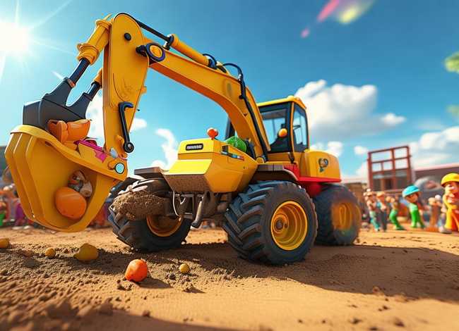 挖土机儿童故事动画片视频 - 挖土机儿童动画片片