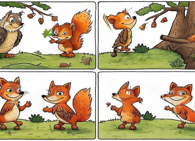幼儿画的寓言故事连环画4张、幼儿画的寓言故事连环画4张图片