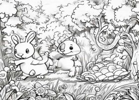 黑白连环画3-6岁儿童故事、黑白幼儿故事画