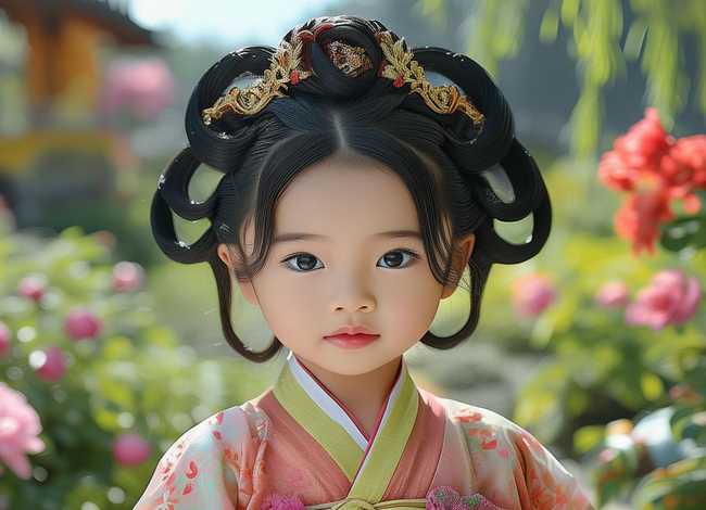 儿童汉服发型100种、儿童汉服发型100种图片