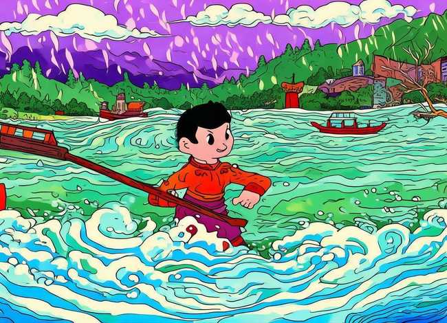 大禹治水的故事儿童版手抄报；大禹治水的故事 手抄报