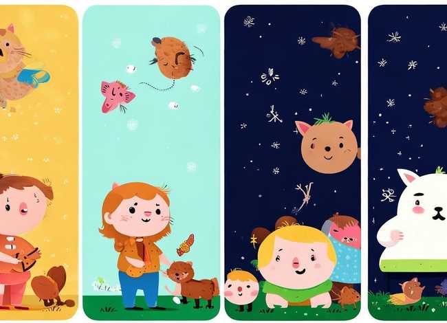 儿童故事连环画图片4幅，幼儿故事连环画图片4张简单