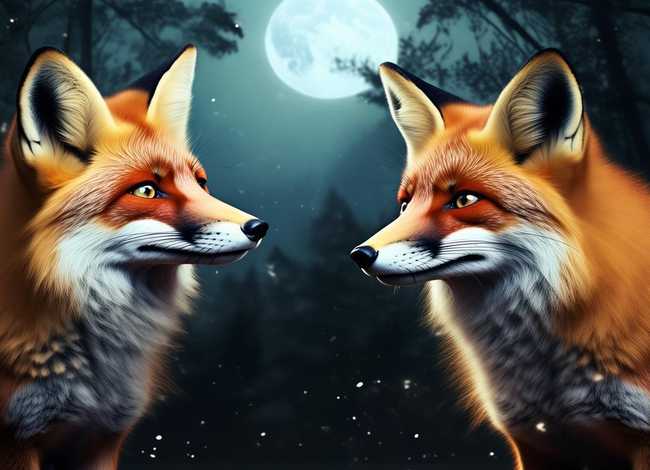 狐狸与狐狸、狐狸与狐狸的图片对比