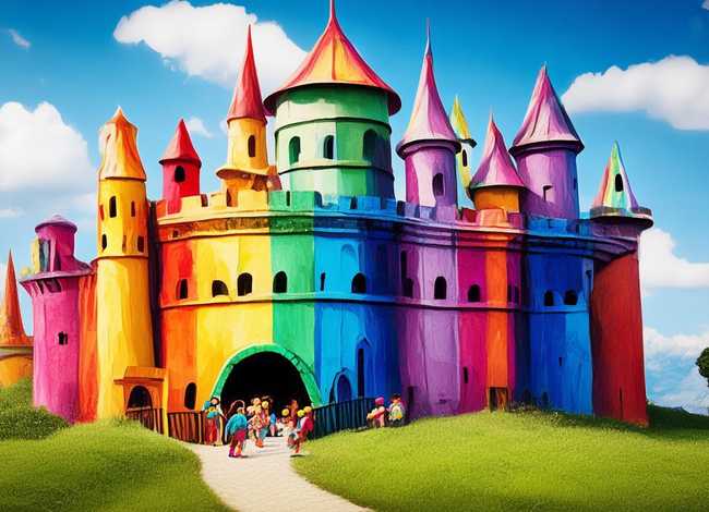儿童故事彩虹城堡（彩虹城堡图片儿童画）
