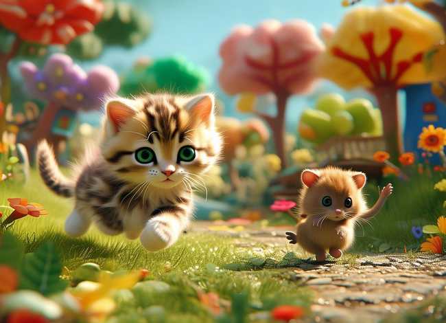 幼儿动画故事 幼儿动画故事猫咪抓老鼠老鼠逃脱吗宝宝都爱看