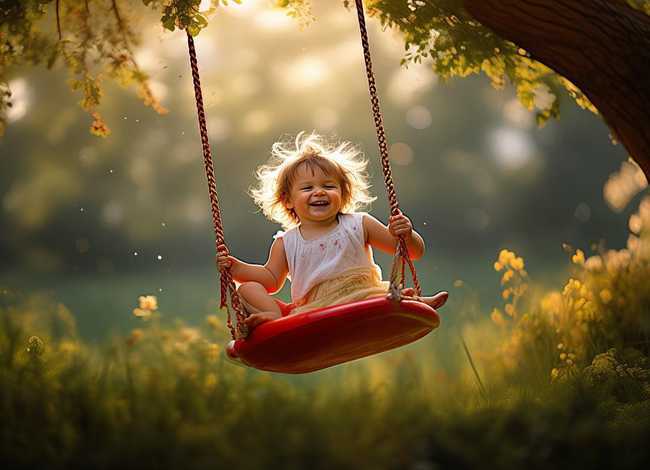 听童话荡秋千；荡秋千的童年