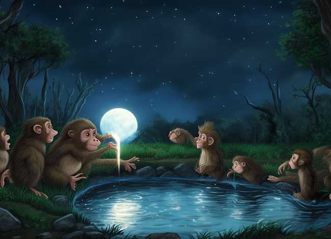 猴子捞月故事及启示 - 猴子捞月故事的启示