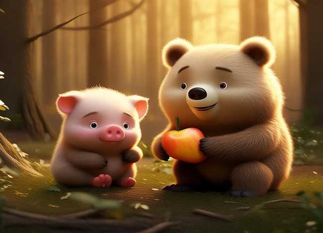 小猪和小熊的故事；小猪和小熊的故事简短