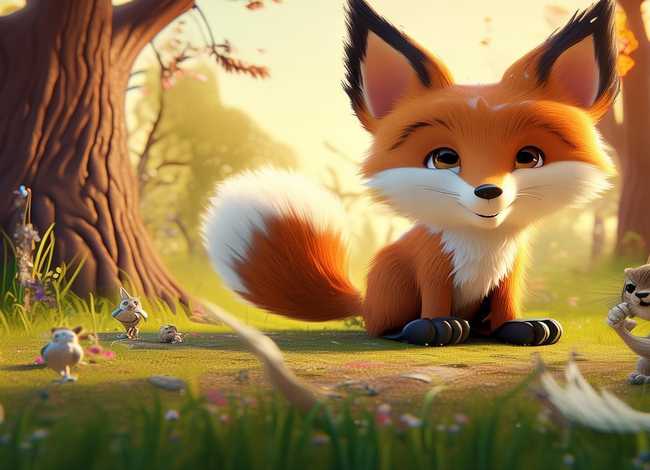 儿童动物狐狸故事 - 狐狸和动物的故事