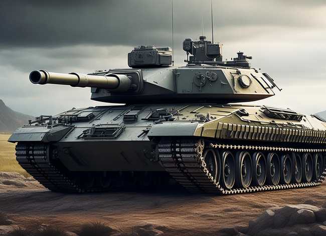 豹2坦克简笔画；豹2a7简笔画