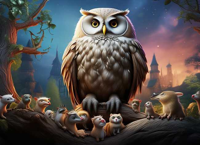 寓言故事绘画八张图；寓言故事绘画八张图片