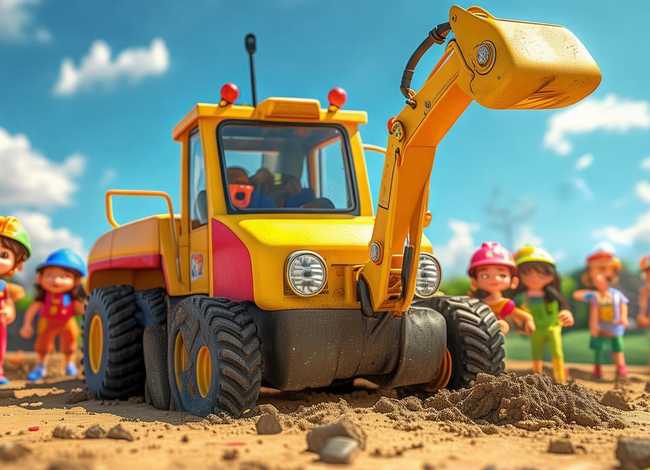 挖土机儿童故事动画片视频 - 挖土机儿童动画片片