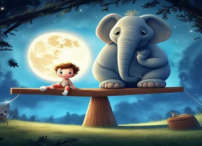 大象跷跷板的儿童故事，大象故事儿童睡前收听