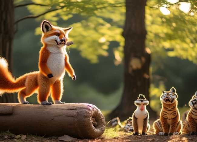 故事狐假虎威幼儿亲自上阵 - 狐假虎威幼儿故事表演