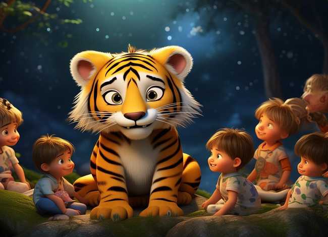 老虎儿童故事睡前故事、小孩故事睡前故事老虎