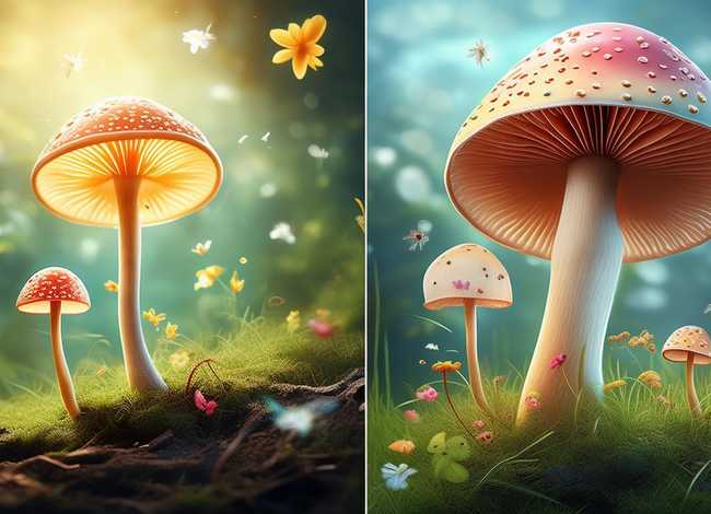 儿童故事蘑菇的生长过程 - 播放蘑菇的生长过程