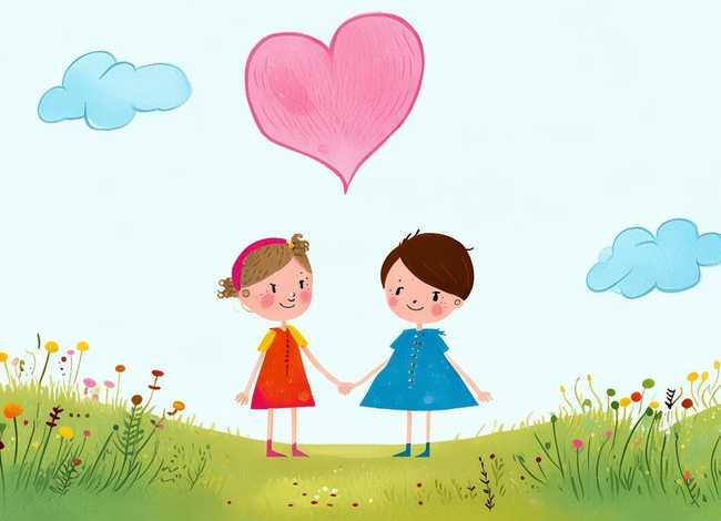 爱的故事儿童书、爱的故事书简笔画