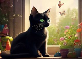 一只小黑猫儿童故事 - 一只小黑猫的故事