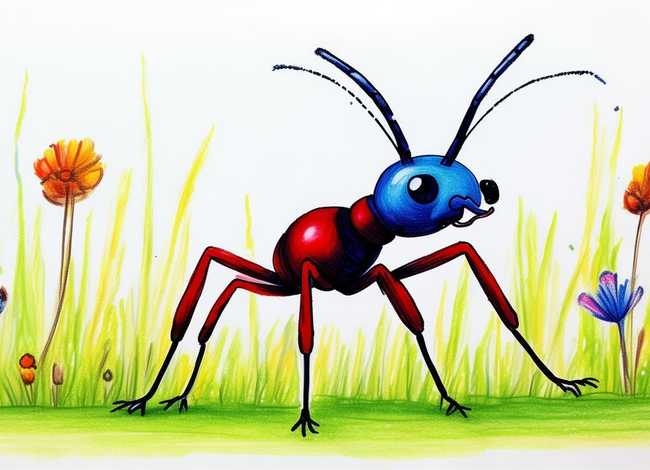 蚂蚁儿童画简笔画、蚂蚁儿童画,蚂蚁简笔画画法