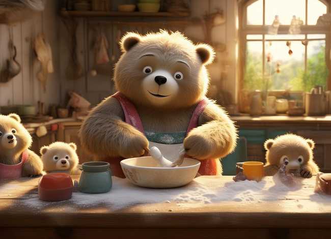 熊妈妈做蛋糕儿童故事 - 熊妈妈做蛋糕的故事