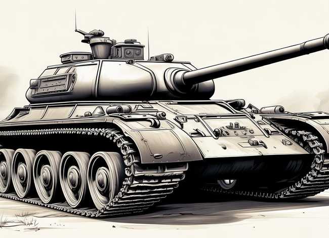 豹式重坦简笔画、豹式重坦简笔画教程