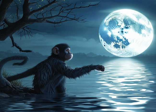 猴子捞月故事睡前故事；猴子捞月睡前故事mp3