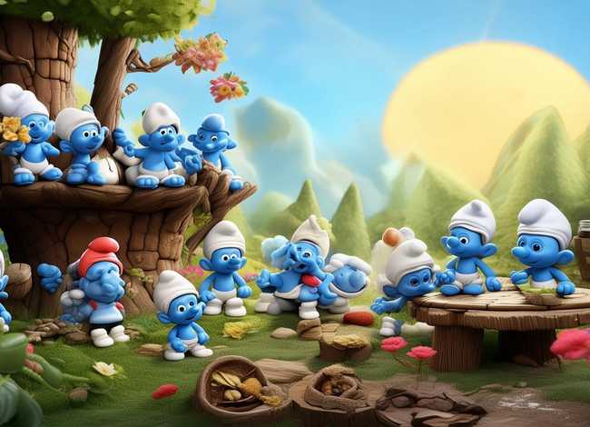 蓝精灵故事完整图画，蓝精灵故事完整图画大全