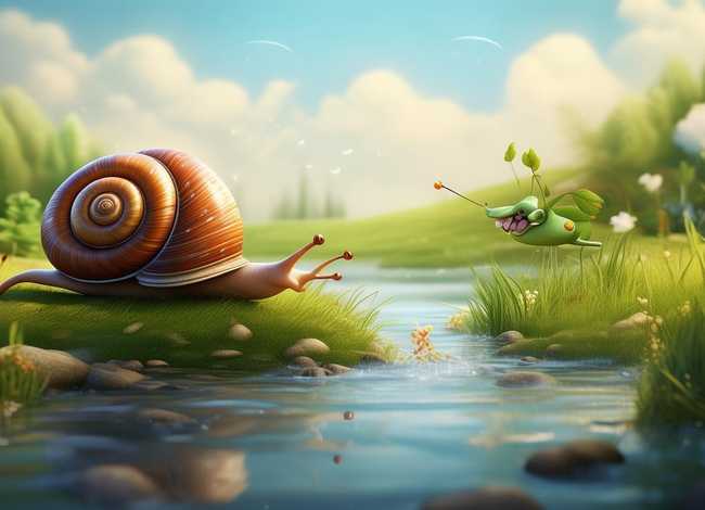儿童故事小蜗牛过河 - 小蜗牛过河的故事