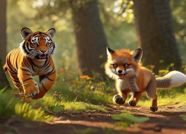 豹狐儿童故事 豹子和狐狸故事