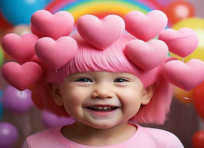 儿童心形头发；儿童心形头发怎么扎