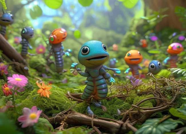 蚰蜒的儿童故事 - 蚰蜒的幼虫