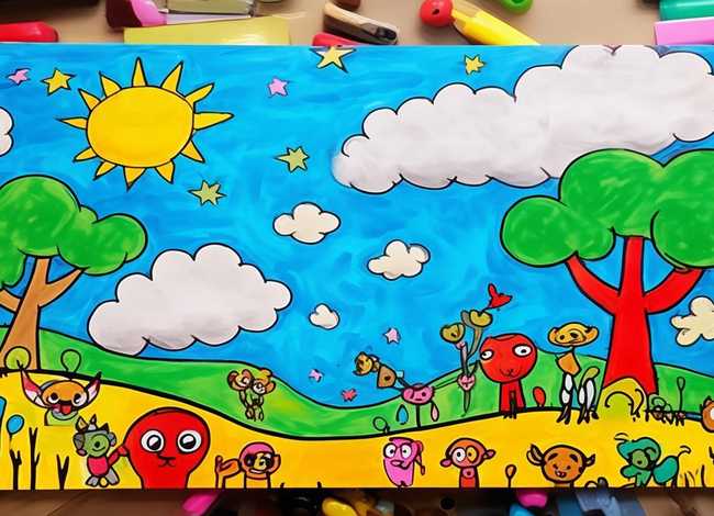 三年级儿童画作品欣赏 - 三年级儿童画作品欣赏图片