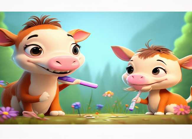 小牛不刷牙儿童故事 - 小兔不刷牙的故事视频