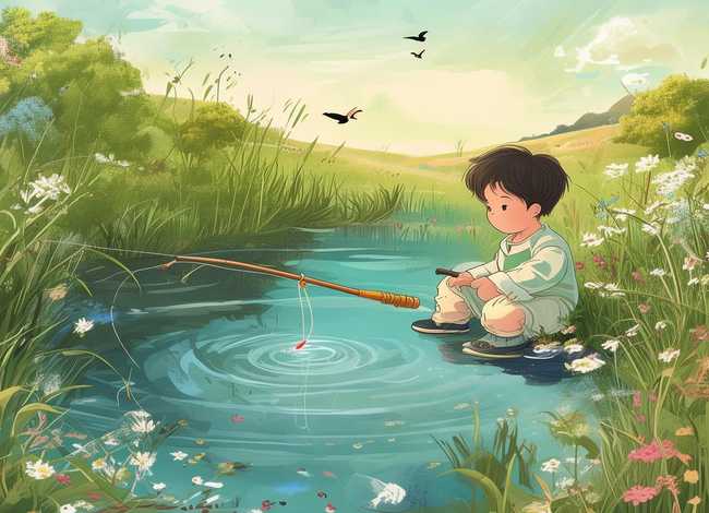 儿童钓鱼的古诗 小孩儿钓鱼的古诗