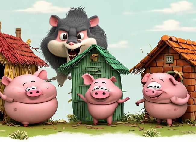 三只小猪儿童故事动画片 - 三只小猪动画片 三只小猪的故事
