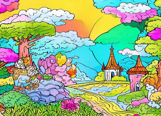 儿童涂色故事绘本可以打印免费，免费故事绘本涂色素材15张