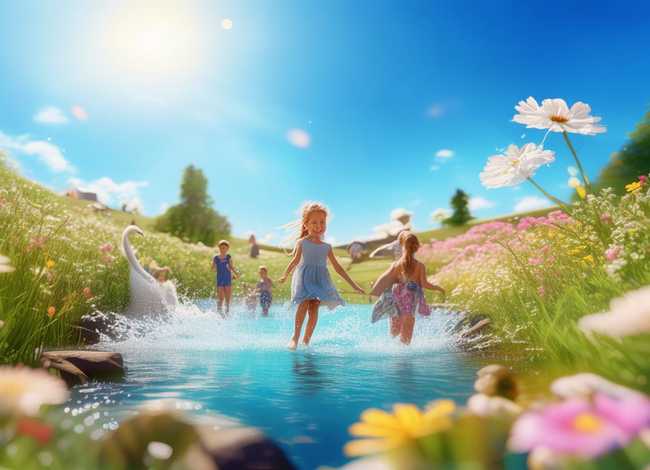 夏天的故事绘画；夏天的故事绘画图片大全