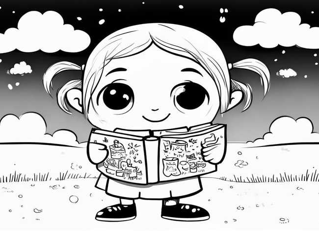 儿童故事插画简笔画黑白；儿童故事简笔画黑白