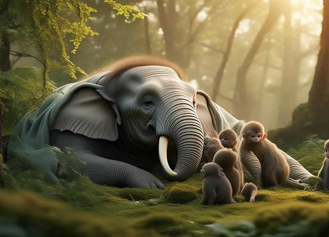 大象伯伯小猴儿童话故事，大象伯伯生病了幼儿故事