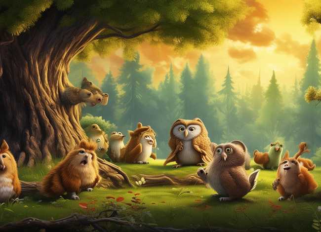 寓言故事儿童画图片（寓言故事画画图片）