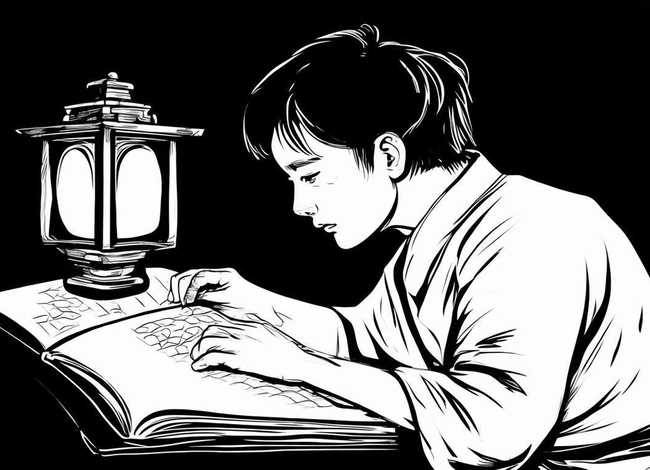 中华勤学故事图片；中华勤学故事图片简笔画