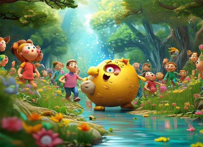 咕咚来了儿童故事英语音频 - 咕咚来了英语故事视频