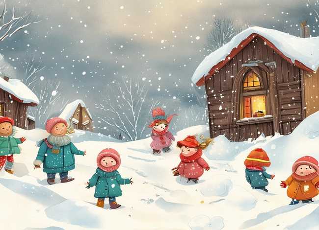 下雪了儿童绘本 - 下雪了儿童绘本图片
