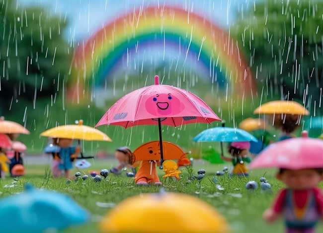 儿童雨伞故事连环画 - 连环画小雨伞看图讲故事