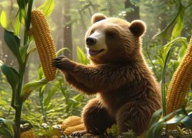 小熊摘玉米的故事，小熊摘玉米的故事视频