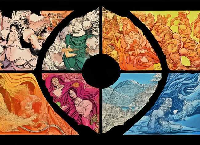 神话故事连环画6幅图片简单概括 神话故事连环画6幅图片简单概括大全