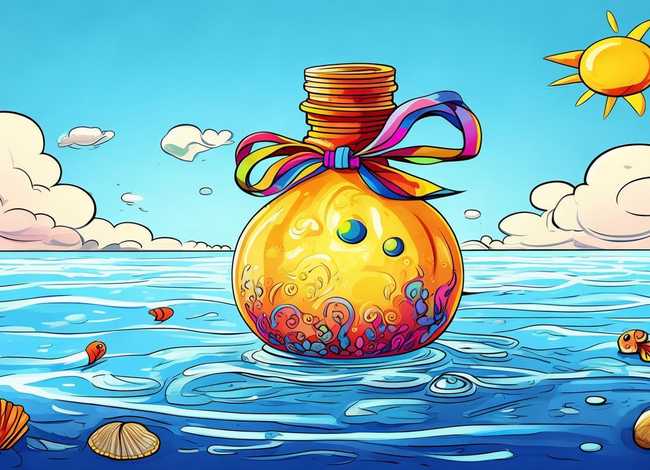 漂流瓶的故事儿童画 漂流瓶的画法儿童画