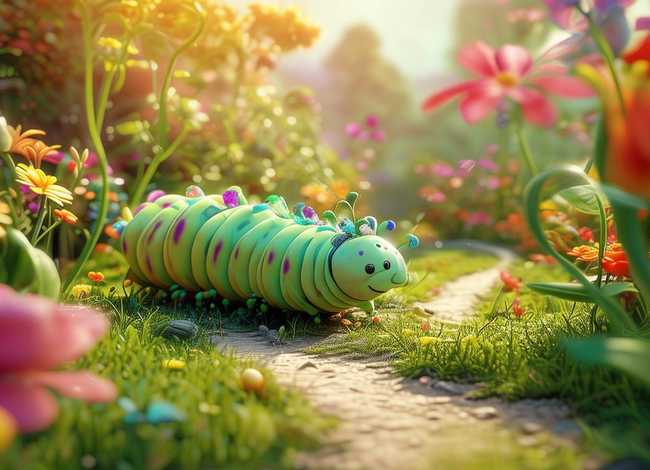 儿童故事毛毛虫绘本 - 幼儿绘本故事毛毛虫